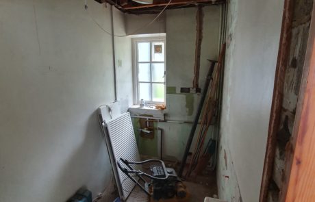 start of works during home renovation project