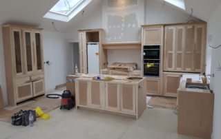 bare kitchen units before handpainting