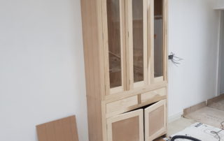 handmade kitchen dresser prior to painting