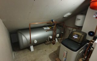 plumbing and heating in new loft space of home extension in surrey
