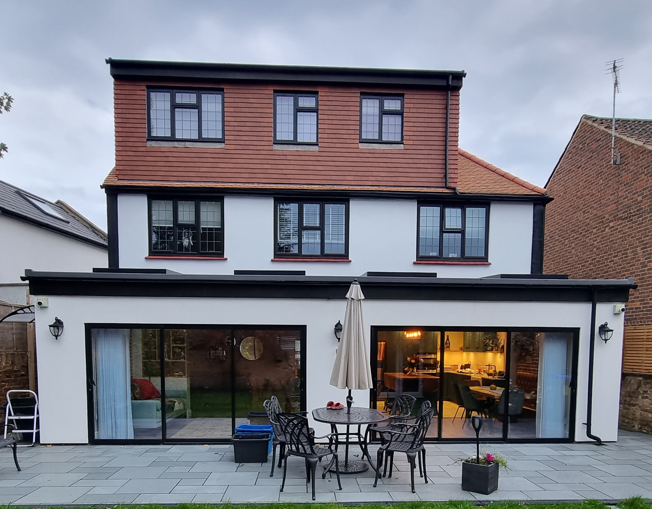 Completed Strawberry Hill Rear and Loft Home extension external view