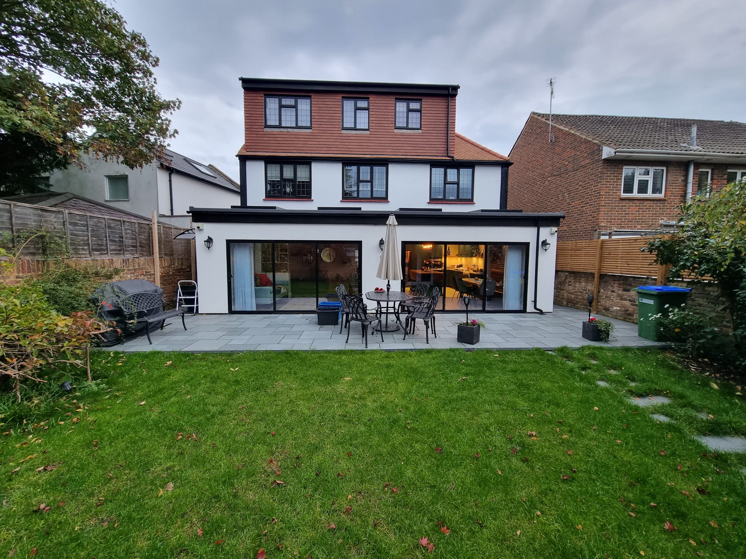 Back Garden View of Strawberry Hill Home Extension