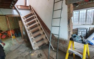 demolishing of old stairs in strawberry hill