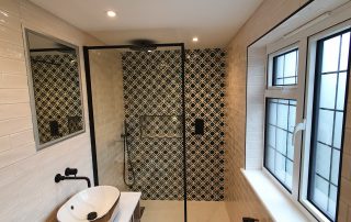 Shower Room Bathroom with pattern tiles