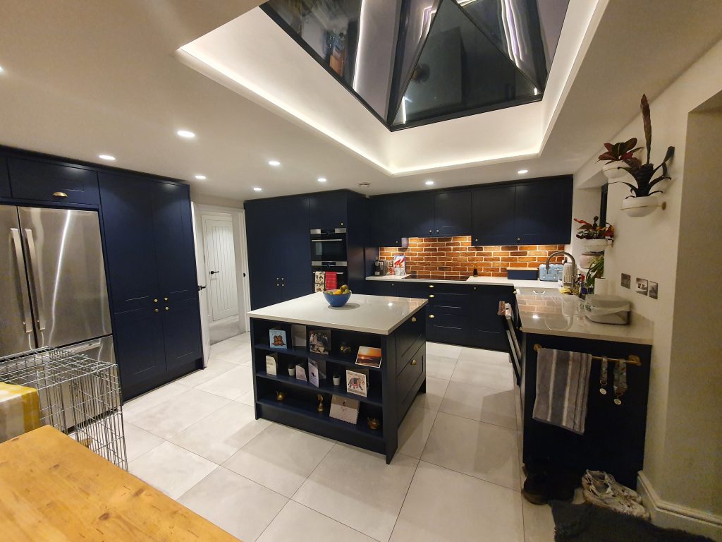 Skylight kitchen renovation project