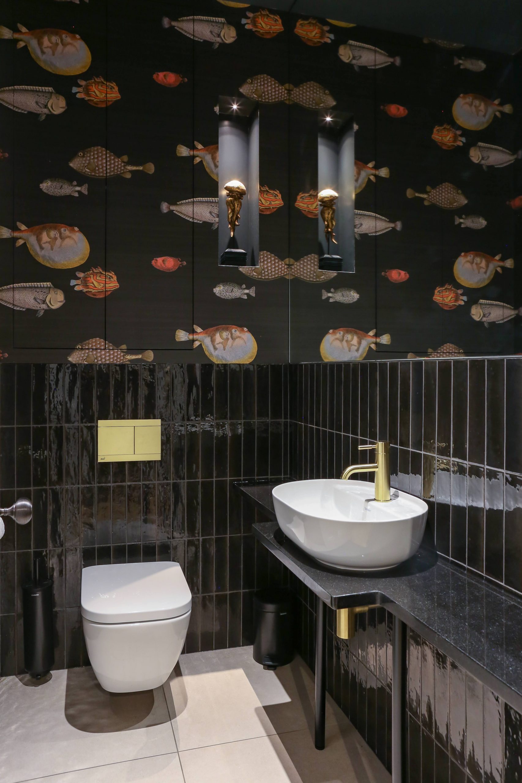 New dark and sophisticated luxury bathroom