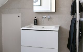 Vanity in completed Bathroom in extension