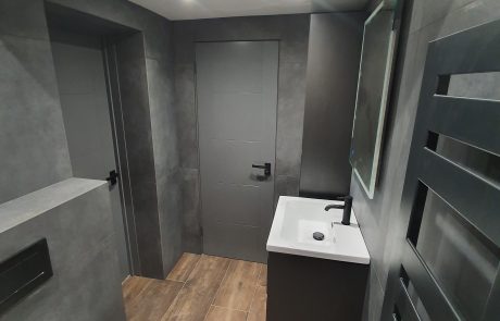 Dark sophisticated luxury modern bathroom