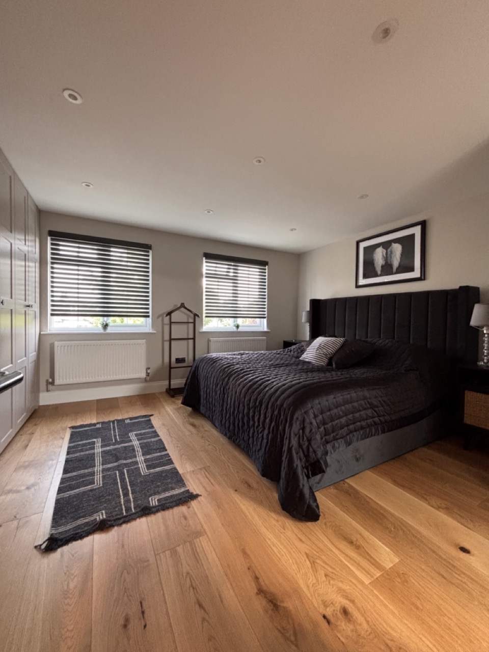 Wide angle of new loft conversion bedroom