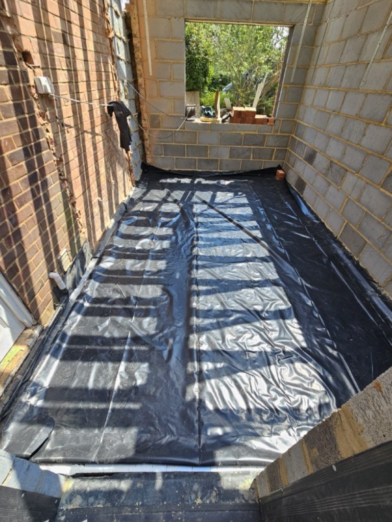 building the single storey extension