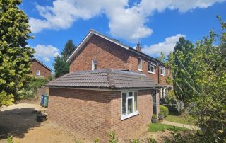 angle of new single storey side extension