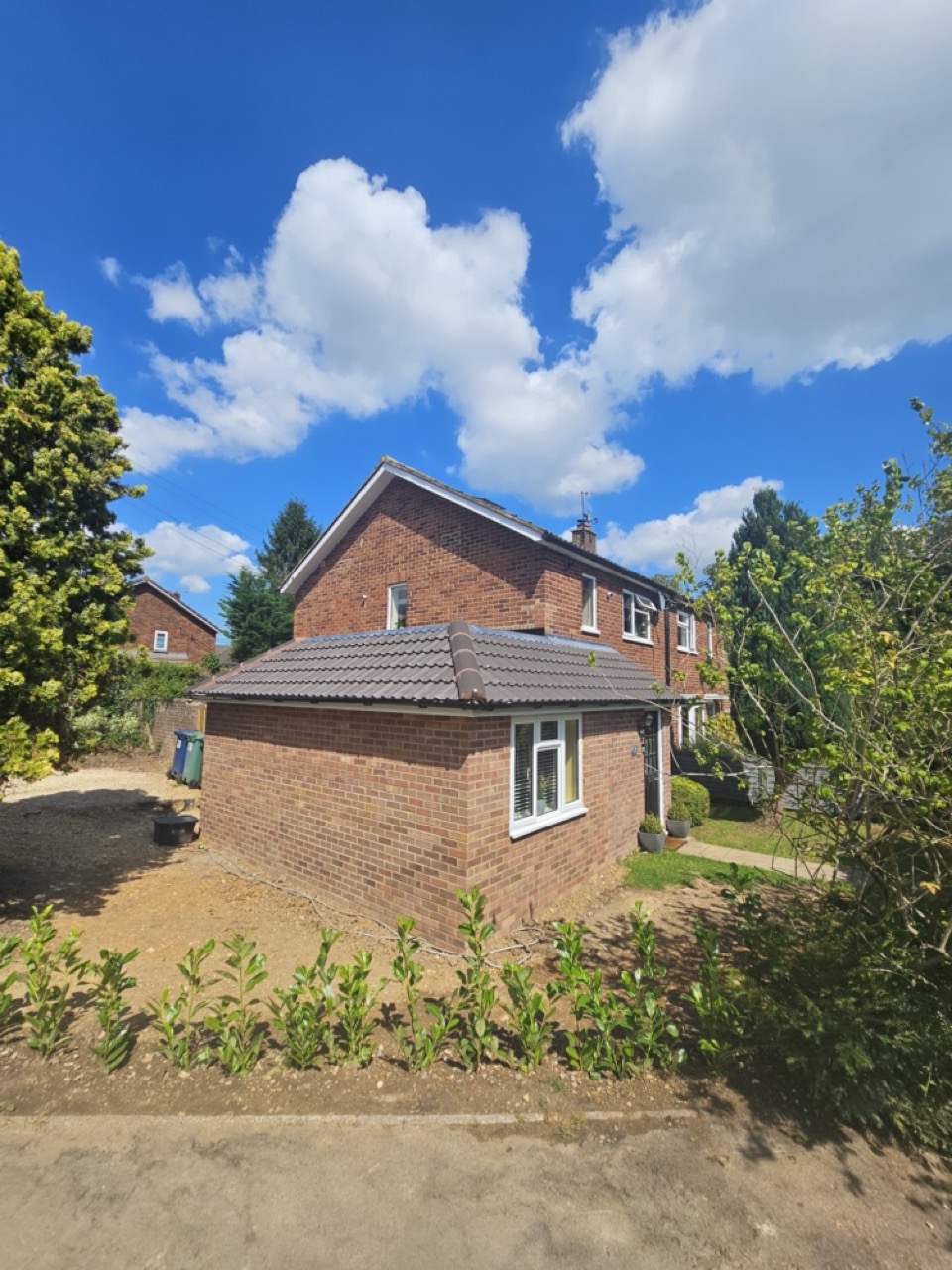 angle of new single storey side extension