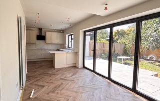 open plan family remodelled kitchen