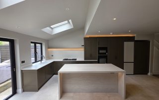 Wide Kitchen image Large Open Plan Luxury Green Kitchen in Twickenham